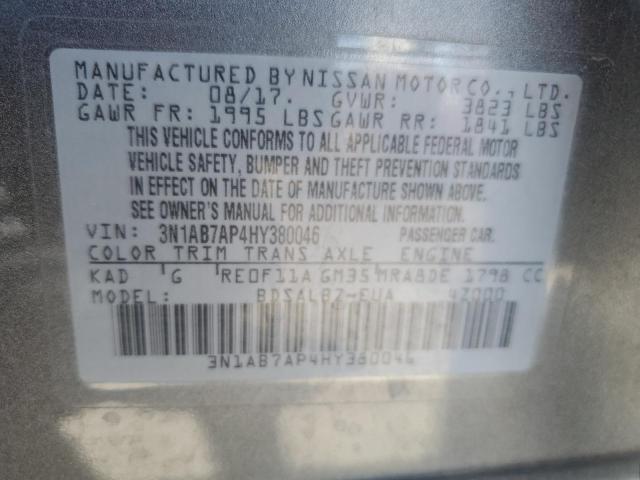 2017 NISSAN SENTRA S - 3N1AB7AP4HY380046