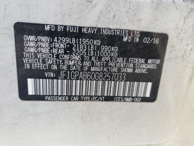 2016 SUBARU IMPREZA PR JF1GPAB60G8257033