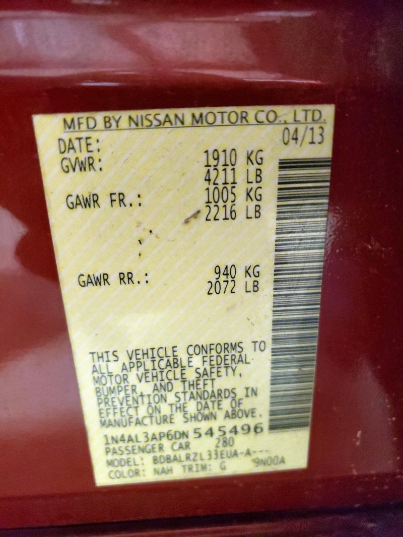 2013 NISSAN ALTIMA 2.5 - 1N4AL3AP6DN545496