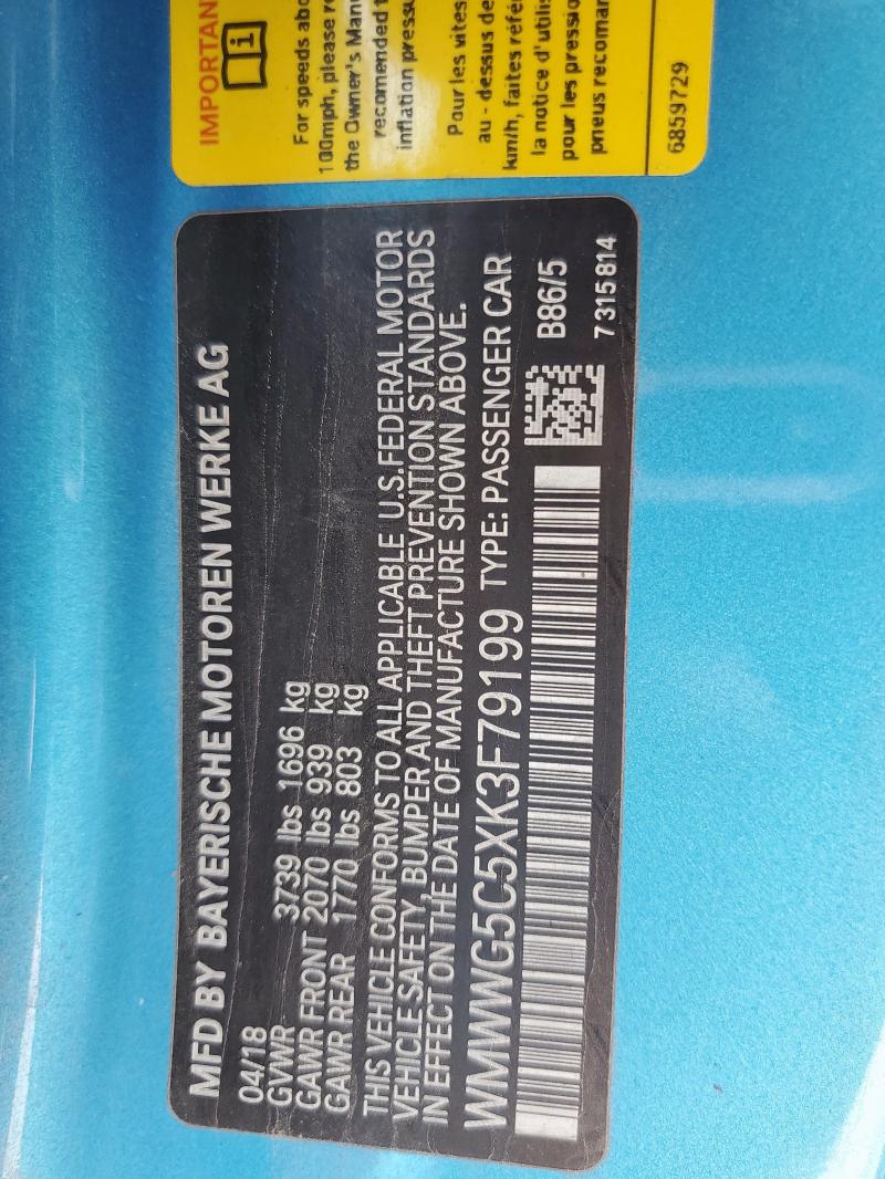 2019 MINI COOPER WMWWG5C5XK3F79199