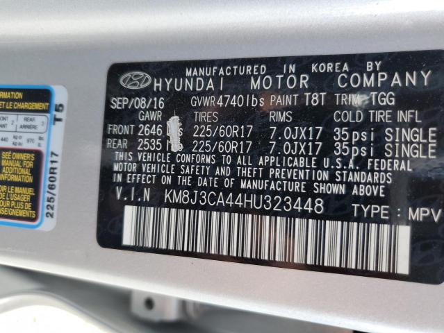 2017 HYUNDAI TUCSON LIM KM8J3CA44HU323448