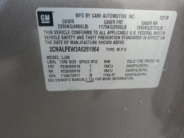 2CNALFEW3A6281064 2010 CHEVROLET EQUINOX