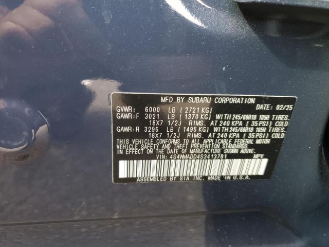 2025 SUBARU ASCENT PRE 4S4WMADD4S3413781
