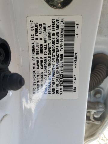 2017 HONDA CIVIC EX - 19XFC2F77HE067666