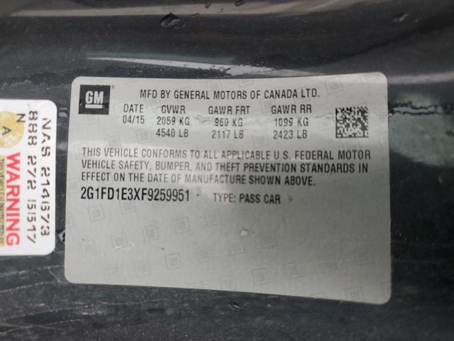 2015 CHEVROLET CAMARO LT 2G1FD1E3XF9259951