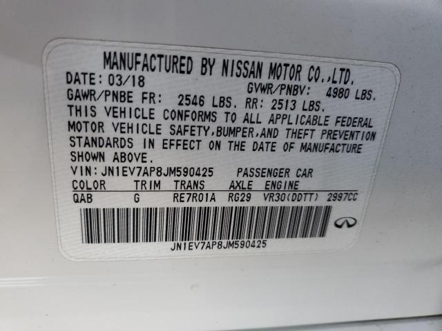 2018 INFINITI Q50 LUXE - JN1EV7AP8JM590425