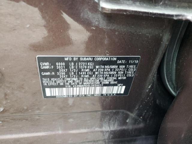 2020 SUBARU ASCENT TOU 4S4WMARD0L3434637