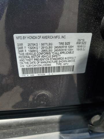 2019 ACURA MDX 5J8YD4H33KL030965
