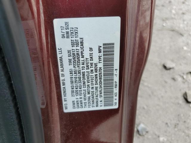 2017 HONDA ODYSSEY SE 5FNRL5H30HB026704