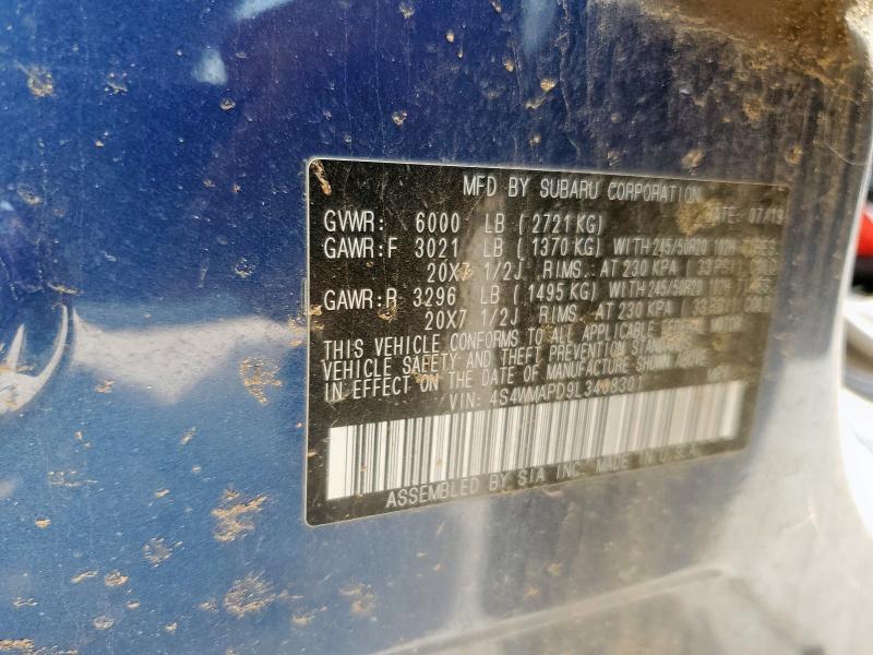 2020 SUBARU ASCENT LIM 4S4WMAPD9L3408301