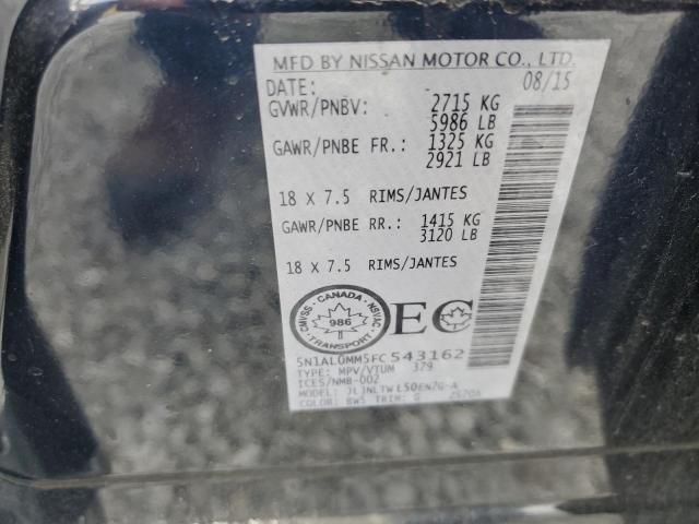 2015 INFINITI QX60 - 5N1AL0MM5FC543162