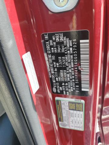 2016 KIA SORENTO EX 5XYPH4A14GG057926