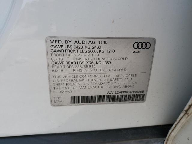 2016 AUDI Q5 PREMIUM WA1L2AFPXGA088295