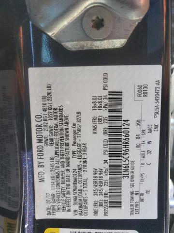 2017 LINCOLN MKZ SELECT 3LN6L5C96HR660124