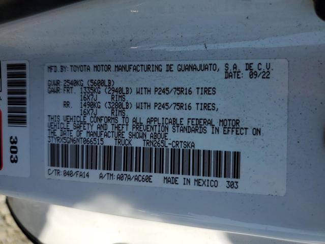 2022 TOYOTA TACOMA ACC - 3TYRX5GN6NT066515