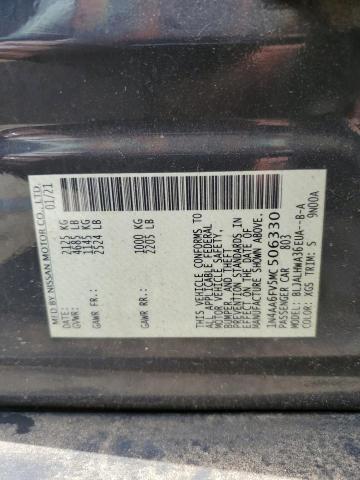 2021 NISSAN MAXIMA PLA 1N4AA6FV5MC506330
