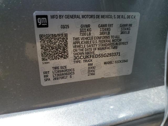 2025 CHEVROLET SILVERADO - 3GCUKFED5SG293371