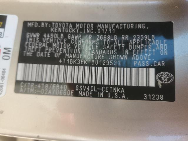 2011 TOYOTA CAMRY SE - 4T1BK3EK1BU129533