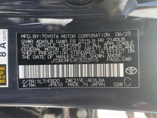 2023 TOYOTA COROLLA LE JTDBCMFE4P3023915