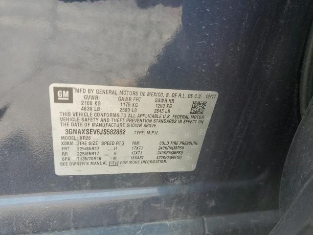 2018 CHEVROLET EQUINOX LT - 3GNAXSEV6JS582882