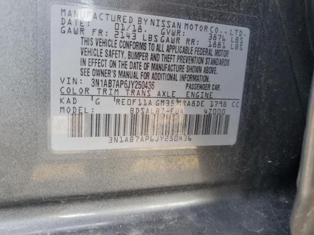 2018 NISSAN SENTRA S - 3N1AB7AP6JY250436