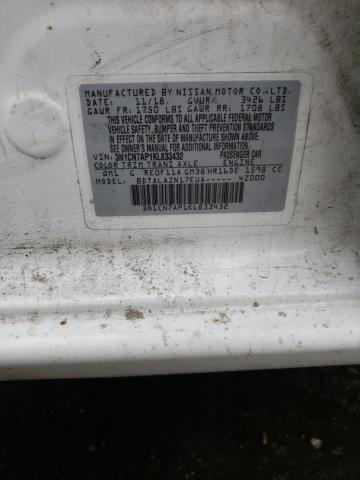 2019 NISSAN VERSA S 3N1CN7AP1KL833432