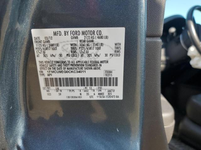 2012 FORD ESCAPE LIM - 1FMCU9EG0CKC34011
