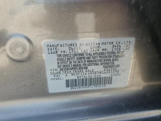 2015 NISSAN VERSA S - 3N1CN7AP2FL953150
