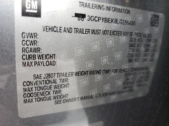 2020 CHEVROLET SILVERADO - 3GCPYBEK8LG155490