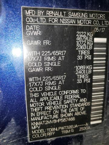 2017 NISSAN ROGUE S - KNMAT2MV8HP587466