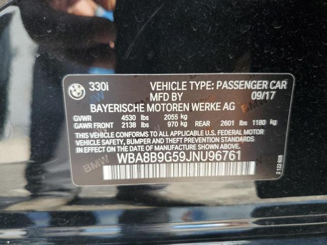 2018 BMW 330 I WBA8B9G59JNU96761