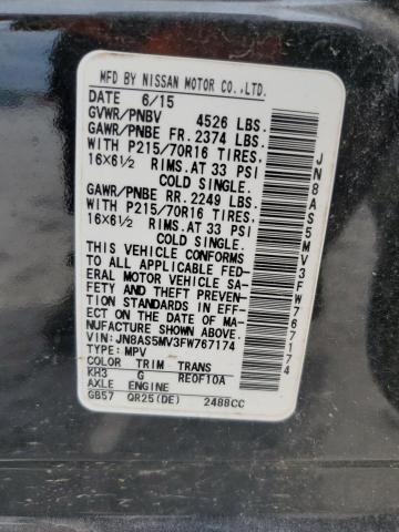 2015 NISSAN ROGUE SELE - JN8AS5MV3FW767174