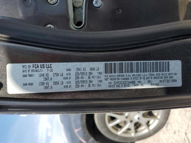 2016 DODGE JOURNEY R/ 3C4PDDEG2GT244858