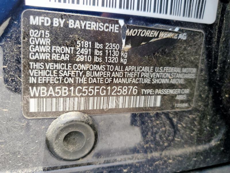 2015 BMW 535 I WBA5B1C55FG125876