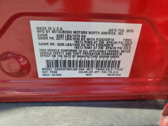2015 MITSUBISHI OUTLANDER 4A4AP3AW9FE025889