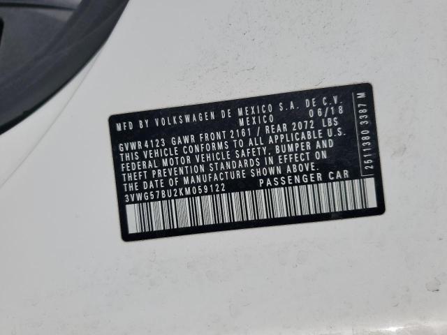 2019 VOLKSWAGEN JETTA SEL - 3VWG57BU2KM059122