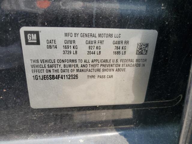 2015 CHEVROLET SONIC LTZ 1G1JE6SB4F4112026