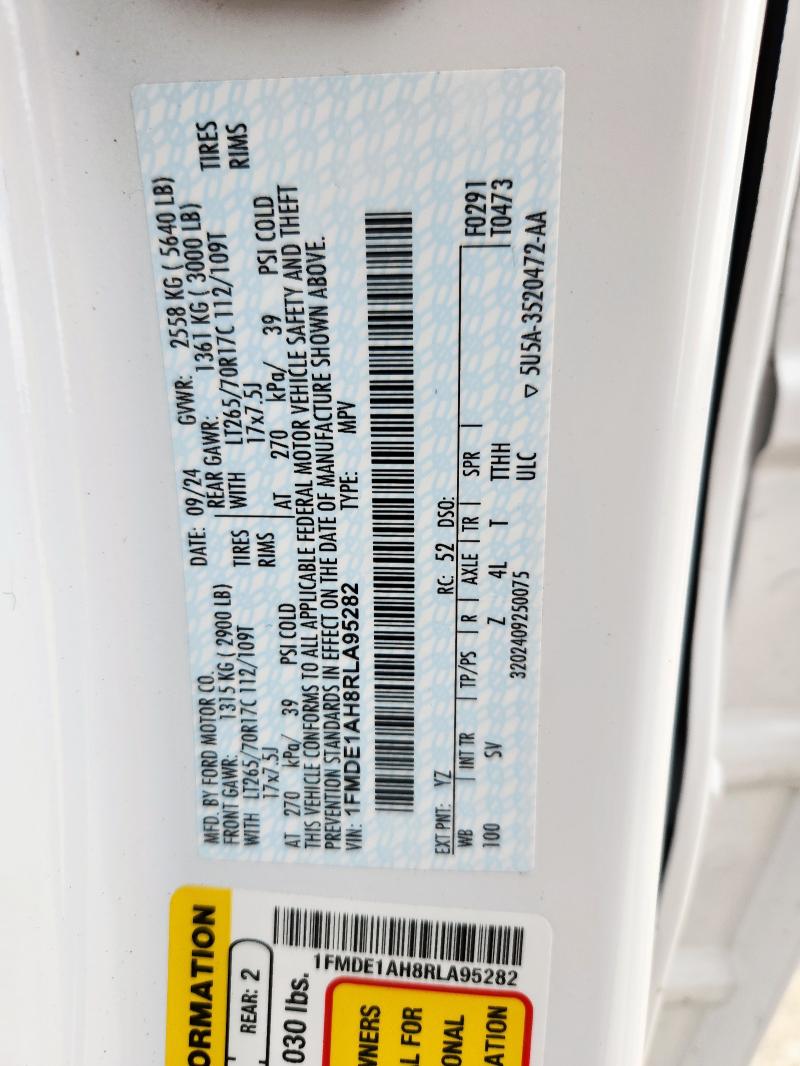 2024 FORD BRONCO BLA 1FMDE1AH8RLA95282