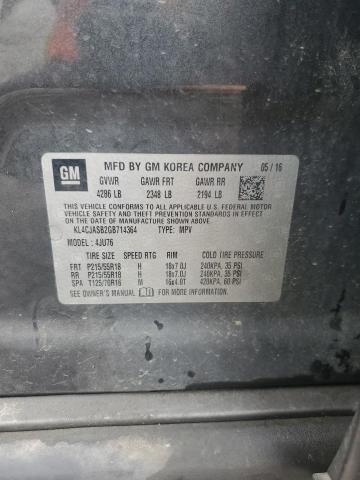 2016 BUICK ENCORE KL4CJASB2GB714364