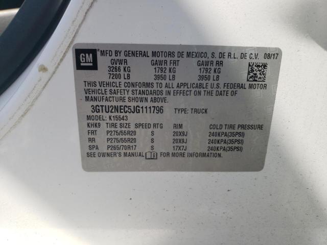 2018 GMC SIERRA K15 3GTU2NEC5JG111796