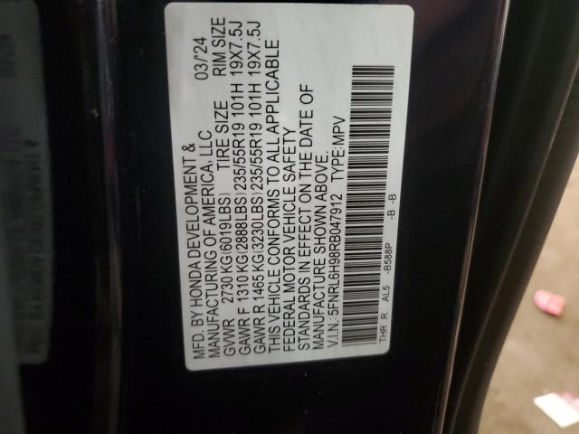 2024 HONDA ODYSSEY EL 5FNRL6H98RB047912