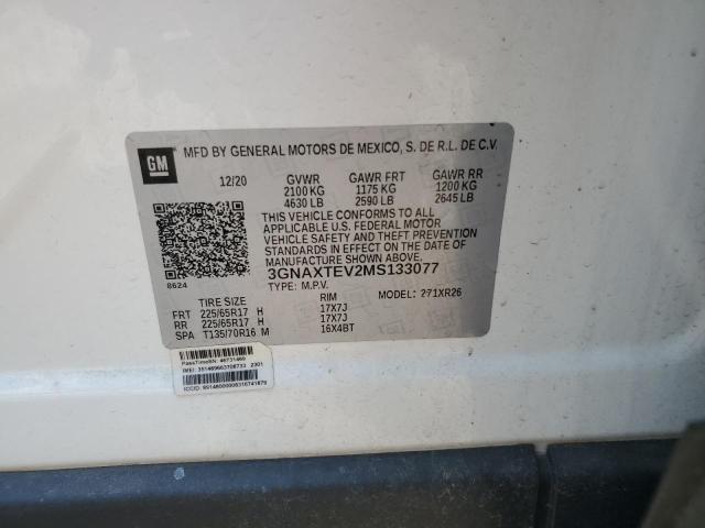 2021 CHEVROLET EQUINOX LT - 3GNAXTEV2MS133077