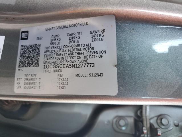 2022 CHEVROLET COLORADO L 1GCGSCEA5N1277773