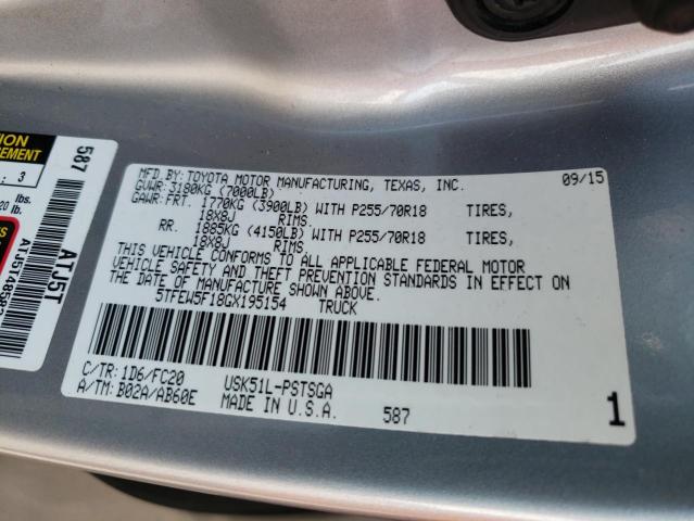 2016 TOYOTA TUNDRA CRE - 5TFEW5F18GX195154
