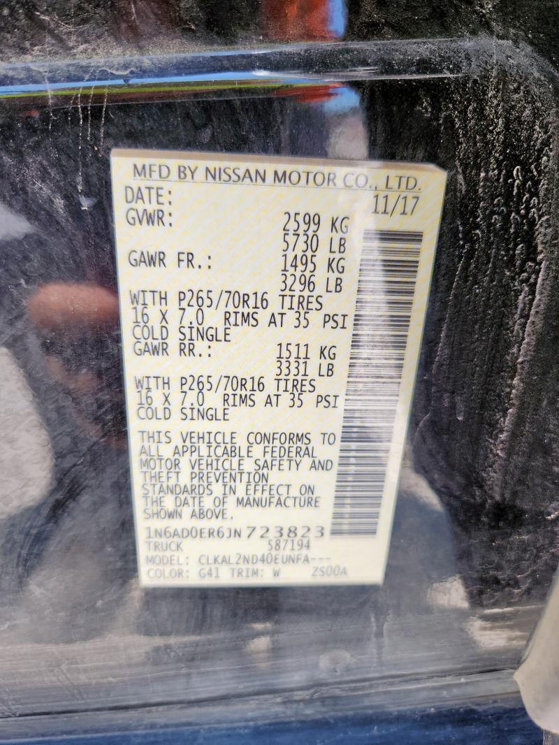2018 NISSAN FRONTIER S - 1N6AD0ER6JN723823
