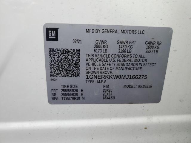 2021 CHEVROLET TRAVERSE P 1GNERKKW0MJ166275