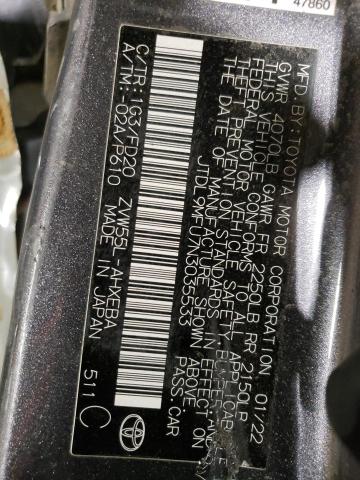 2022 TOYOTA PRIUS LE JTDL9MFU7N3035533
