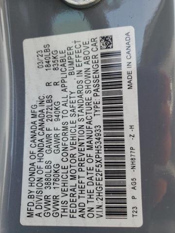 2023 HONDA CIVIC SPOR - 2HGFE2F5XPH534933