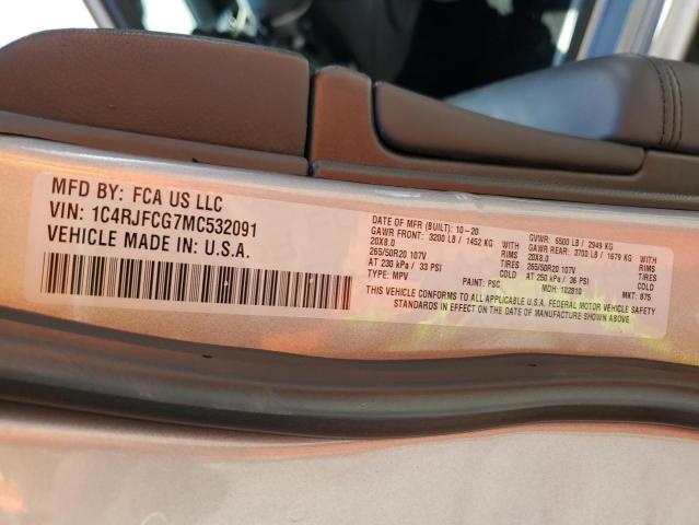 2021 JEEP GRAND CHER - 1C4RJFCG7MC532091