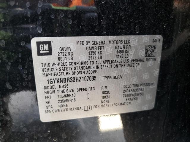 2017 CADILLAC XT5 LUXURY 1GYKNBRS3HZ107085
